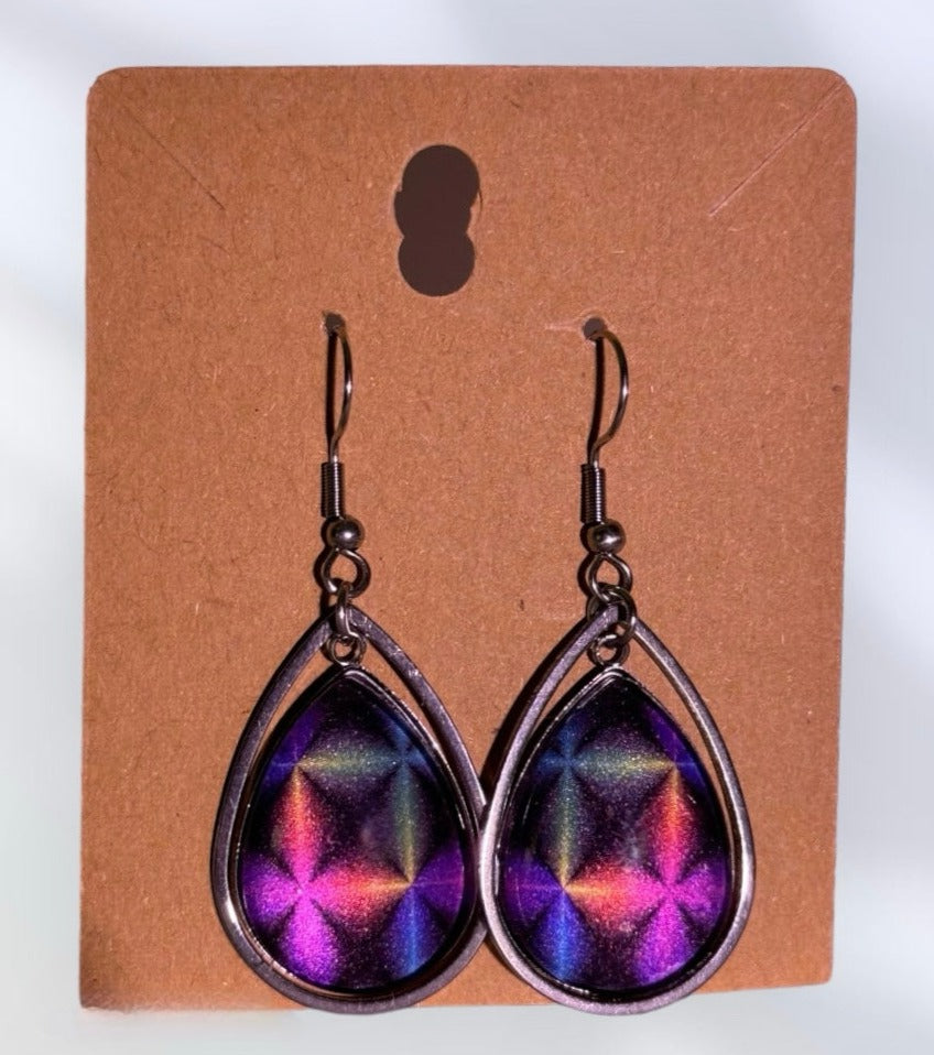 Neon Lights Teardrop Earrings