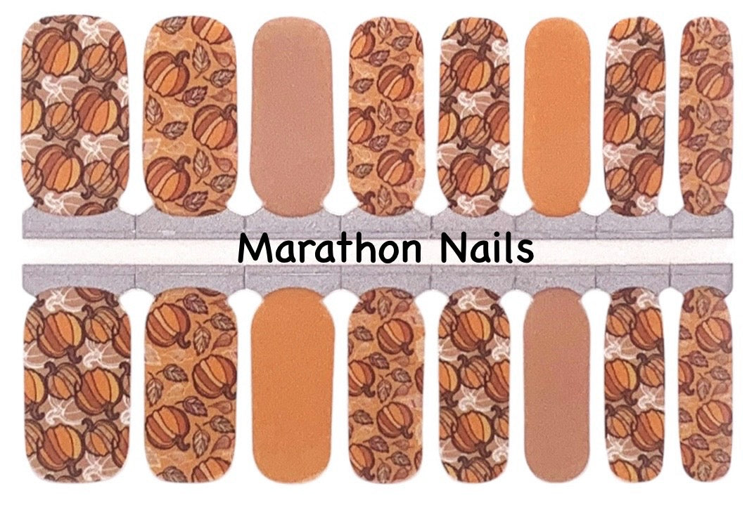 Pumpkin Spice Nail Wraps