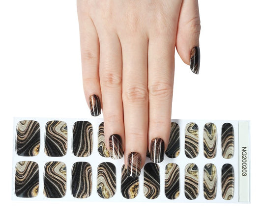 Tiger Eye Semi Cured Gel Nail Wraps