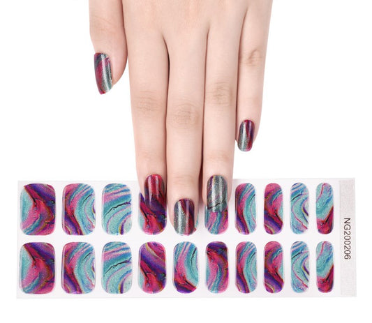 Psychedelic Semi Cured Gel Nail Wraps