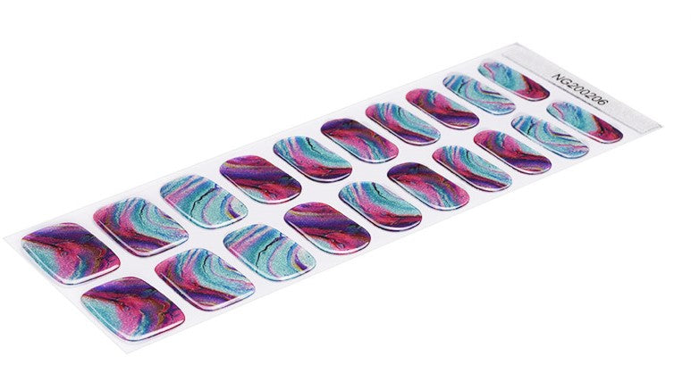 Psychedelic Semi Cured Gel Nail Wraps