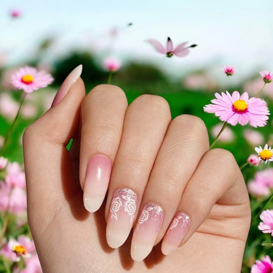 Mauve Rose Sparkle Nail Wraps