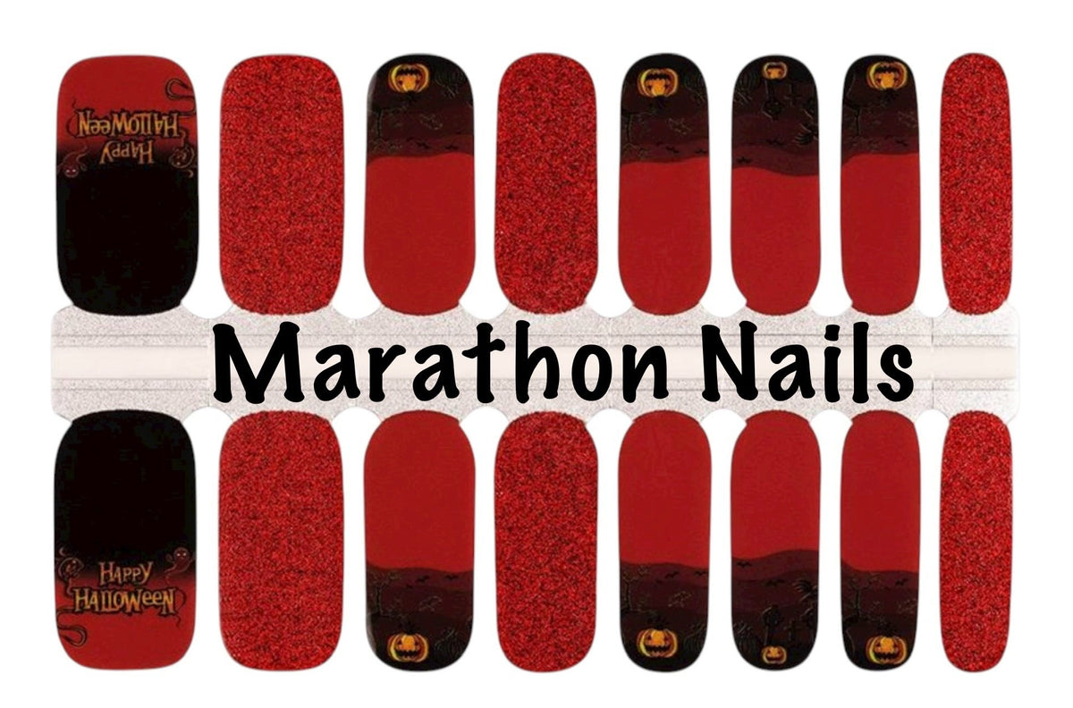 Spooky Jackolanterns Nail Wraps