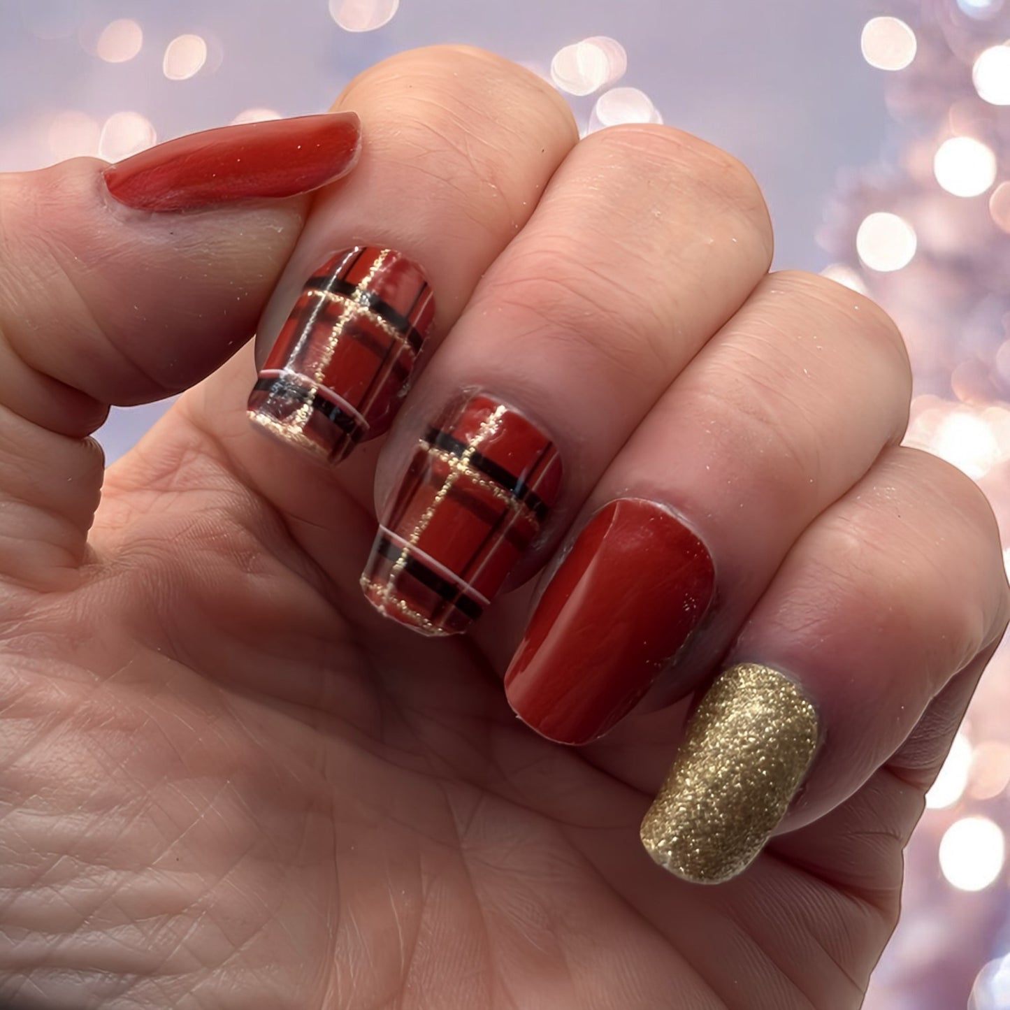 Holiday Plaid Nail Wraps