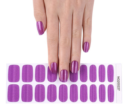 Berry Sparkle Semi Cured Gel Nail Wraps