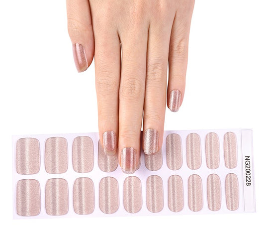 Neutral Sparkle Semi Cured Gel Nail Wraps