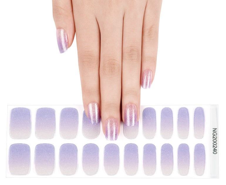 Purple Clouds Semi Cured Gel Nail Wraps