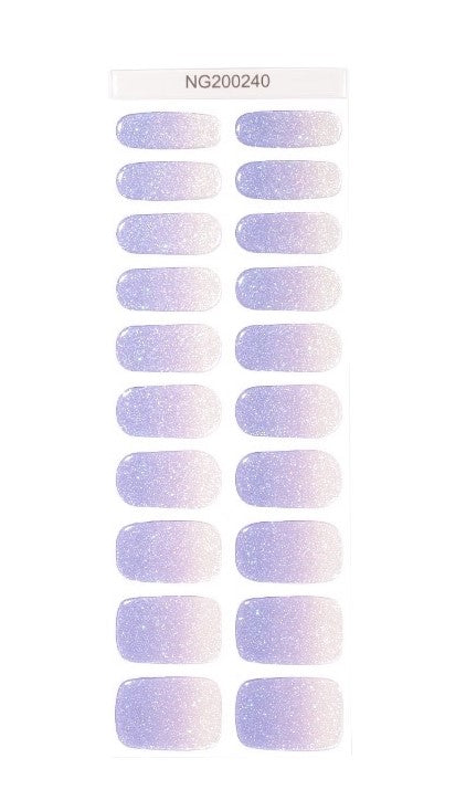 Purple Clouds Semi Cured Gel Nail Wraps