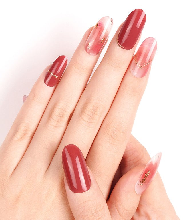 Red Clouds Semi Cured Gel Nail Wraps