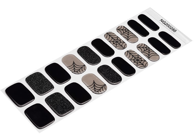 Dark Web Semi Cured Gel Nail Wraps