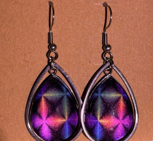 Neon Lights Teardrop Earrings