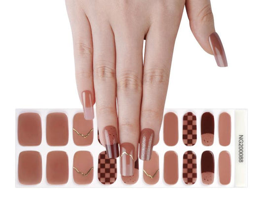 Hot Chocolate Semi Cured Gel Nail Wraps