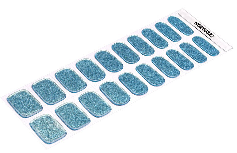 Beautiful Blue Semi Cured Gel Nail Wraps