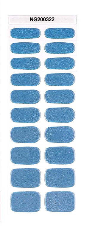 Beautiful Blue Semi Cured Gel Nail Wraps