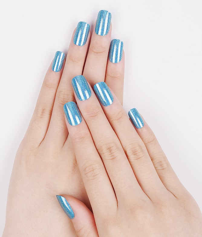 Beautiful Blue Semi Cured Gel Nail Wraps