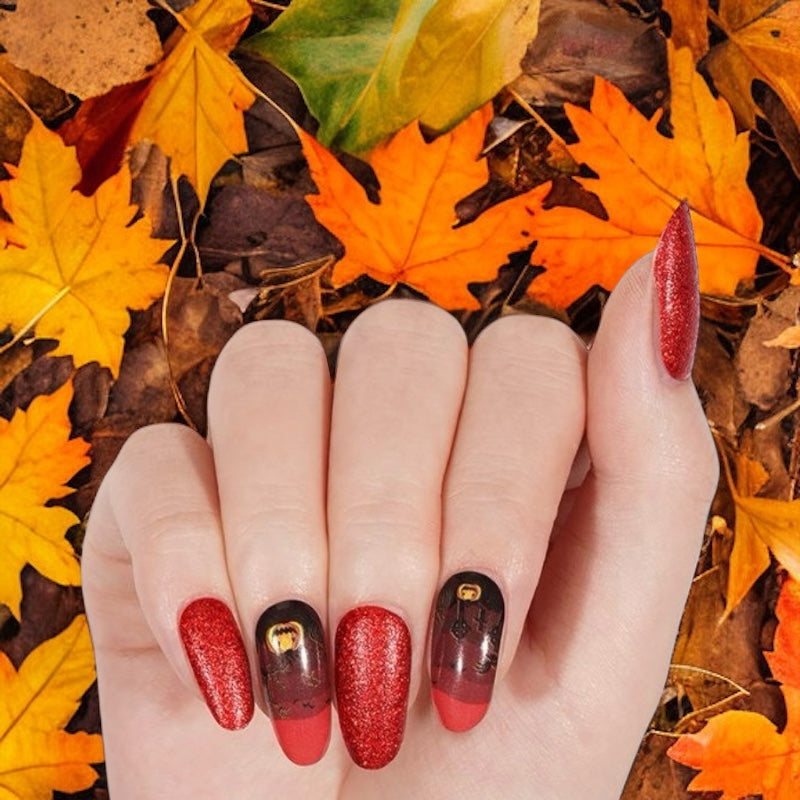 Spooky Jackolanterns Nail Wraps