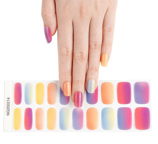 Festive Ombre Semi Cured Gel Nail Wraps