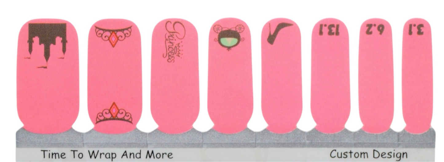 These Shoes Carry Me To The Castle - Princess Race Weekend Nail Wraps - Exclusive  Nail Wraps