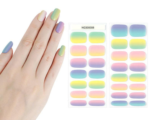 Pastel Ombre 30ct Semi Cured Gel Nail Wraps