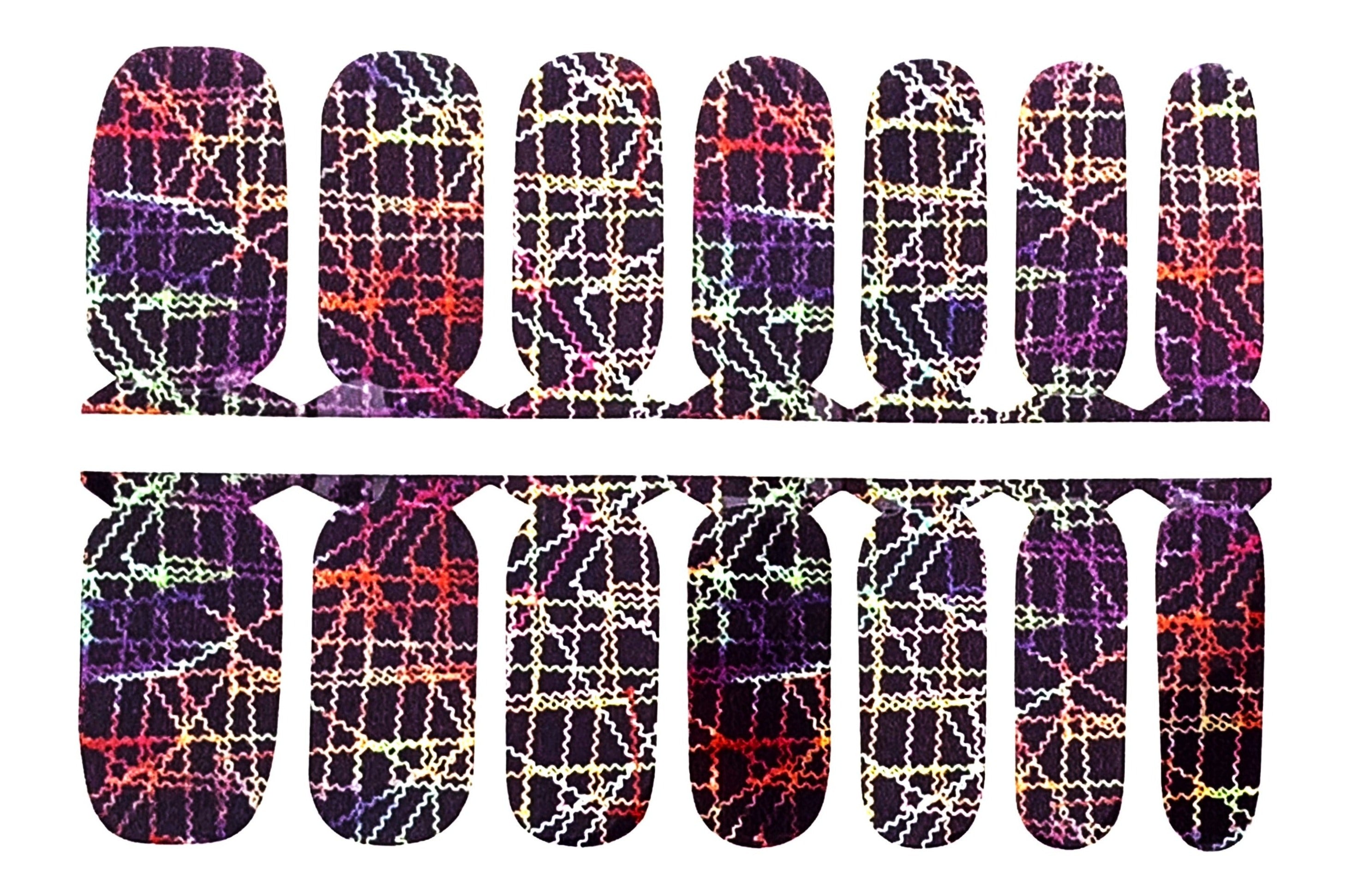 Computer Grid Nail Wraps – Marathon Nails