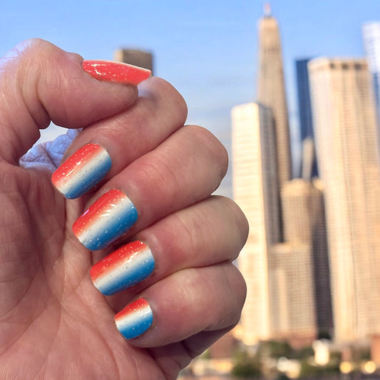 Rocket Pops - Chicago Edition Race Nails - Chicago Marathon Nail Wraps- Exclusive  Nail Wraps