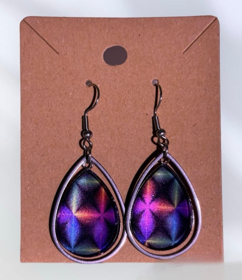 Neon Lights Teardrop Earrings