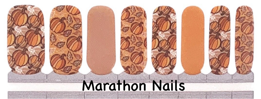 Pumpkin Spice Nail Wraps