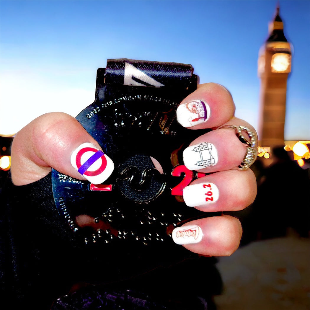 Mind The Run - London Marathon Nails - Exclusive  Nail Wraps