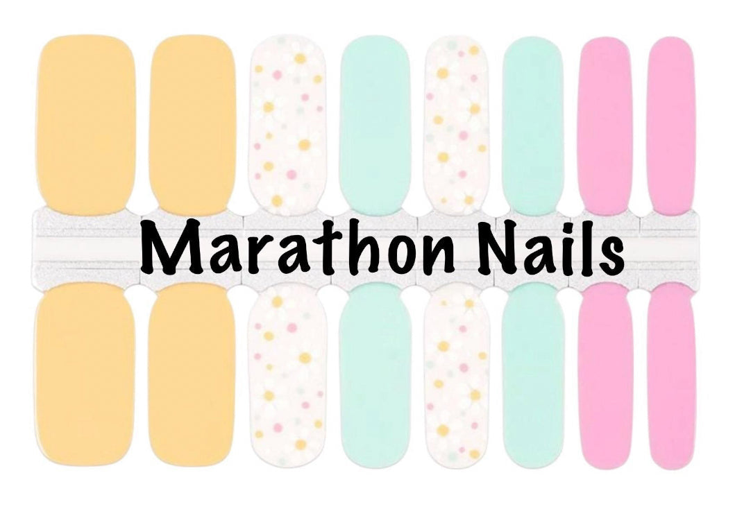 Perfectly Pastel Daisies Nail Wraps