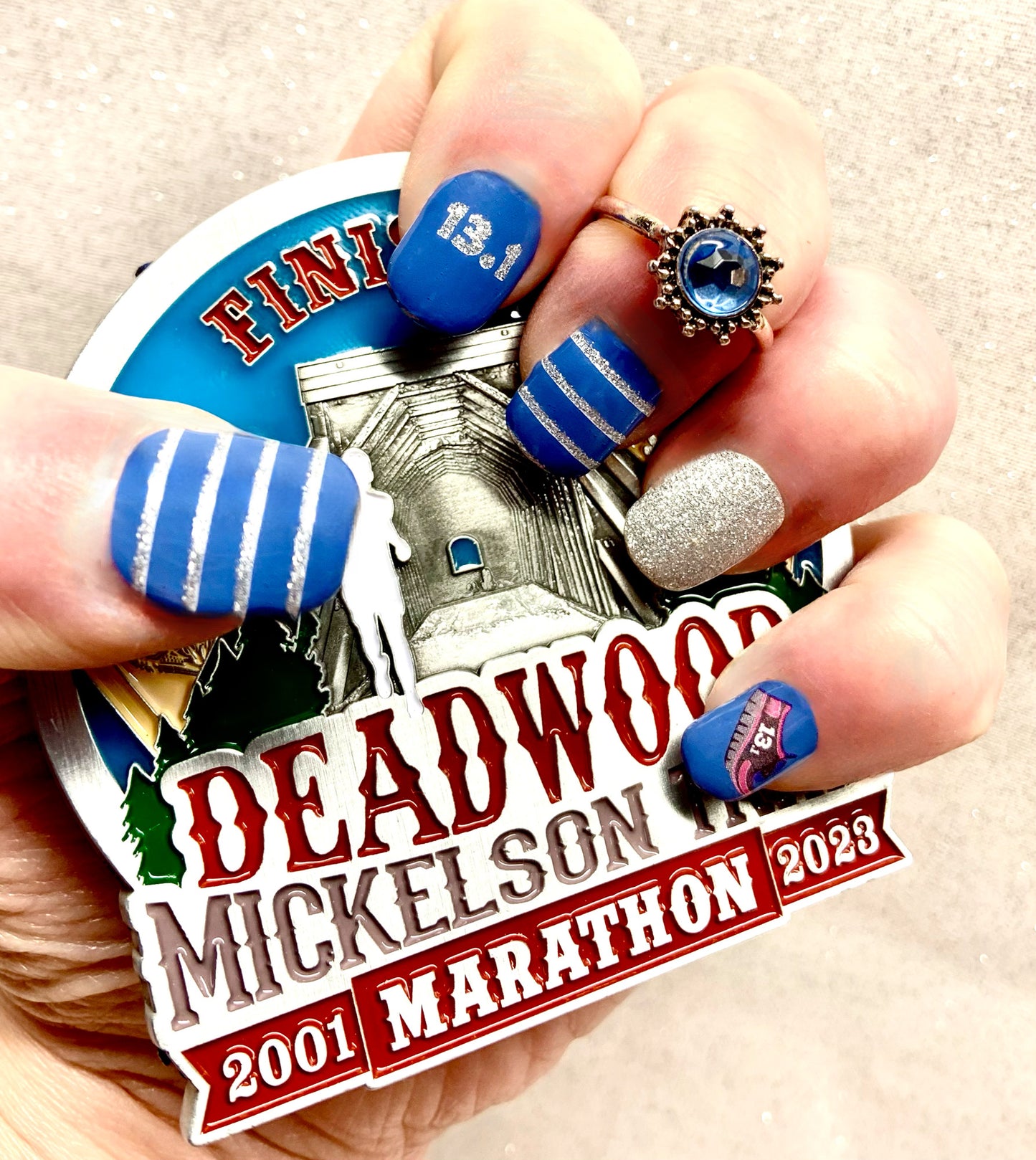 Race You to the Half - Half Marathon Nail Wraps - Exclusive Design Collaboration Nail Wraps