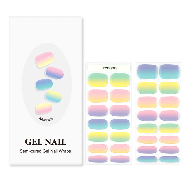 Pastel Ombre 30ct Semi Cured Gel Nail Wraps