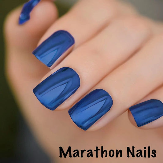 Blue Chrome Amp Nail Wraps