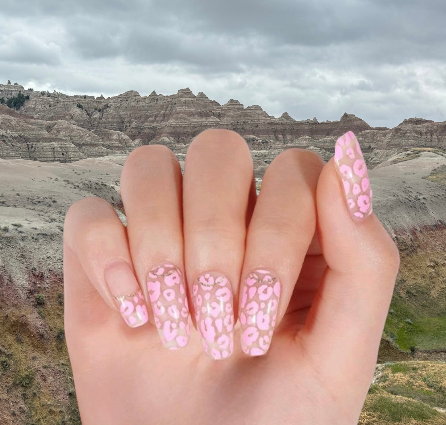 Wild Pink Leopard Cheetah Nail Wraps