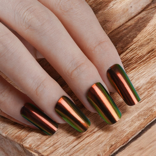 Bronze Ember Semi Cured Gel Nail Wraps