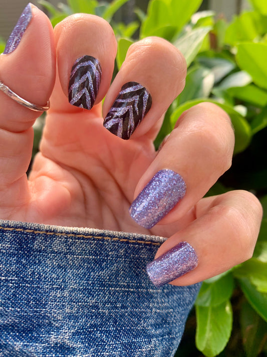 Blue Zebra Nail Wraps