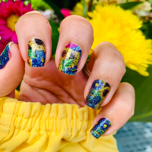 Sparkling Sunflowers Nail Wraps