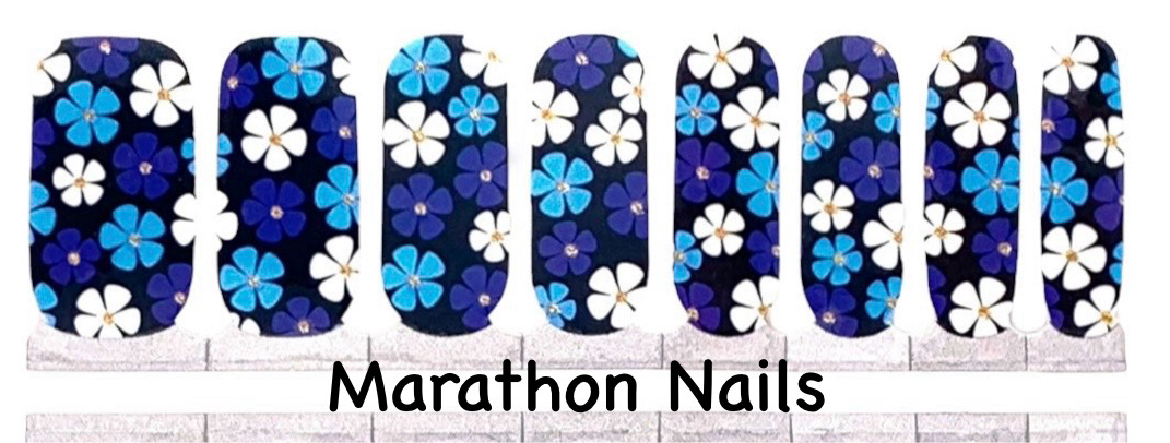 Blue Daisies Nail Wraps