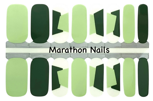 Green Geo Nail Wraps