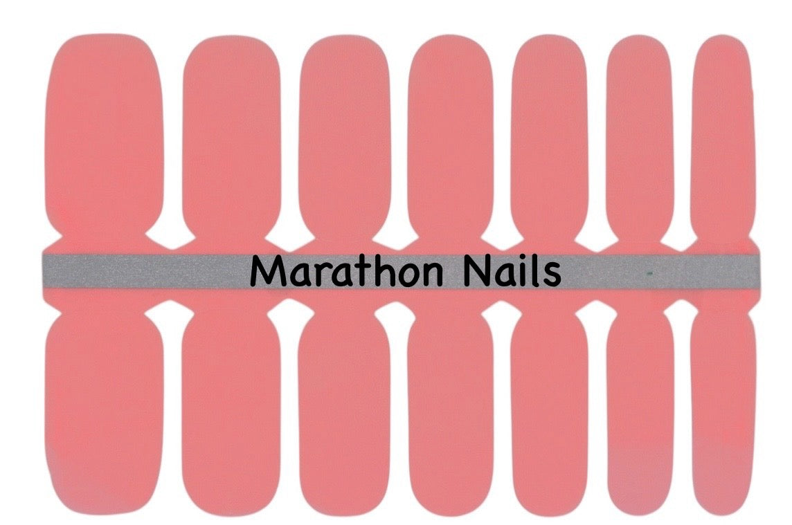 Salmon Pink Nail Wraps