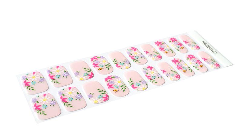 Flower Semi Cured Gel Nail Wraps