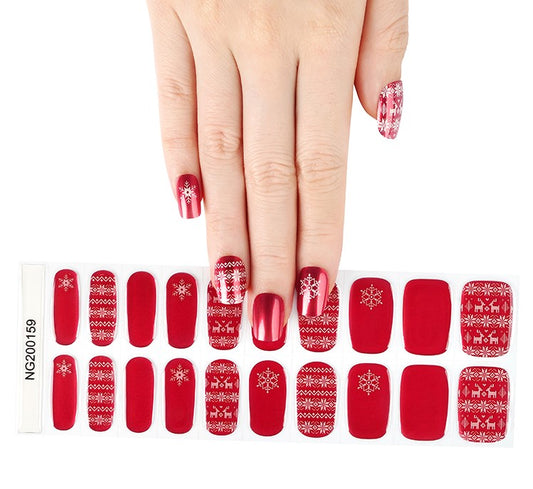 Christmas Sweater Semi Cured Gel Nail Wraps