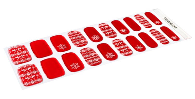 Christmas Sweater Semi Cured Gel Nail Wraps