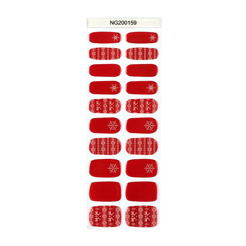 Christmas Sweater Semi Cured Gel Nail Wraps