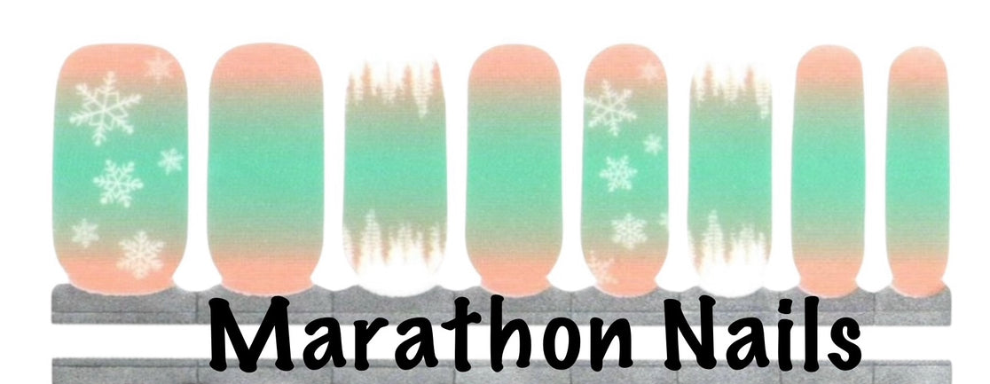 Frosted Mint Snowflakes Nail Wraps