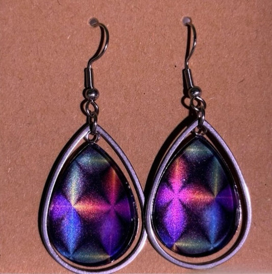 Neon Lights Teardrop Earrings