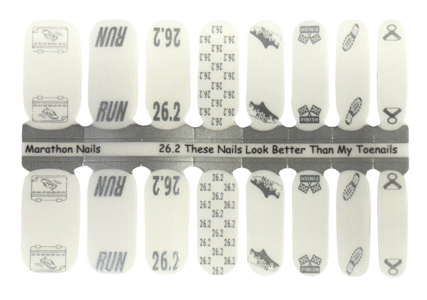 These Nails Look Better Than My Toenails - Any Marathon Overlay Nail Wraps - Exclusive Design Marathon Nail Wraps