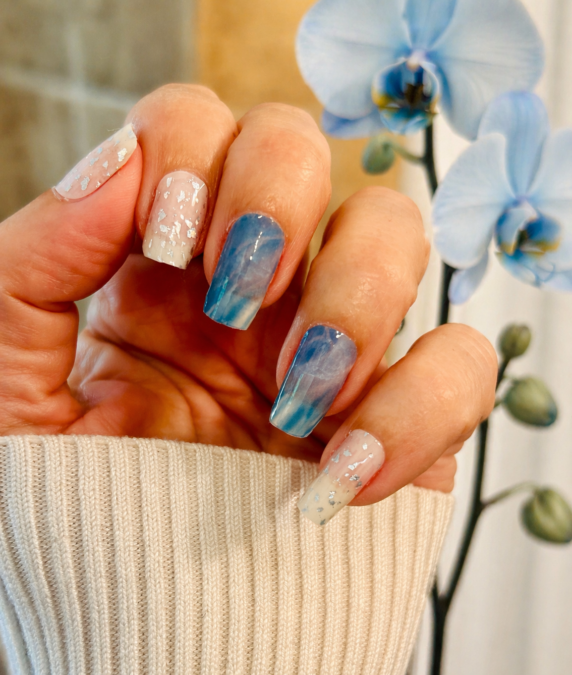 Marble Sky Nail Wraps