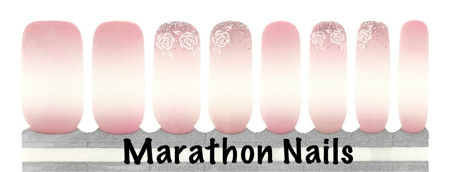 Mauve Rose Sparkle Nail Wraps