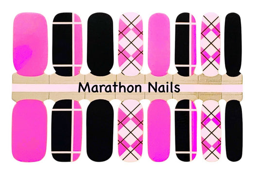 Pink Geometrics Nail Wraps