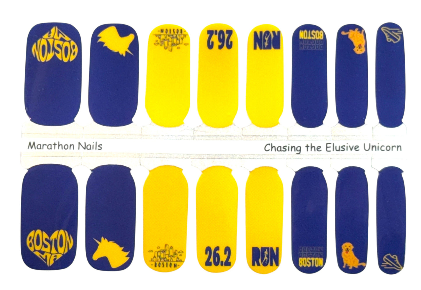 Chasing the Elusive Unicorn 3- Boston Nails- Exclusive Marathon Nail Wraps